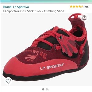 NEVER WORN La Sportiva kids stickit rock climbing shoe
